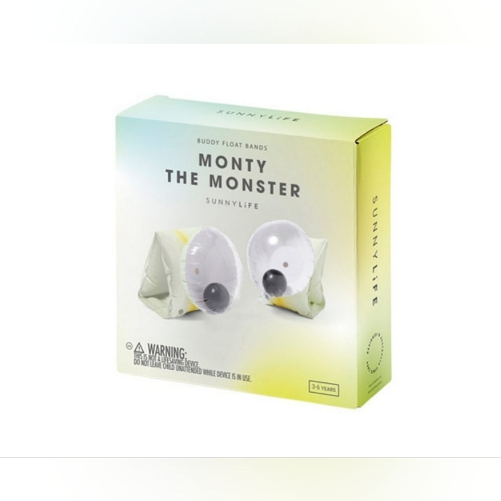 SUNNYLIFE Green Buddy Float Bands Monty the Monster Set 2 Pieces BRAND NEW